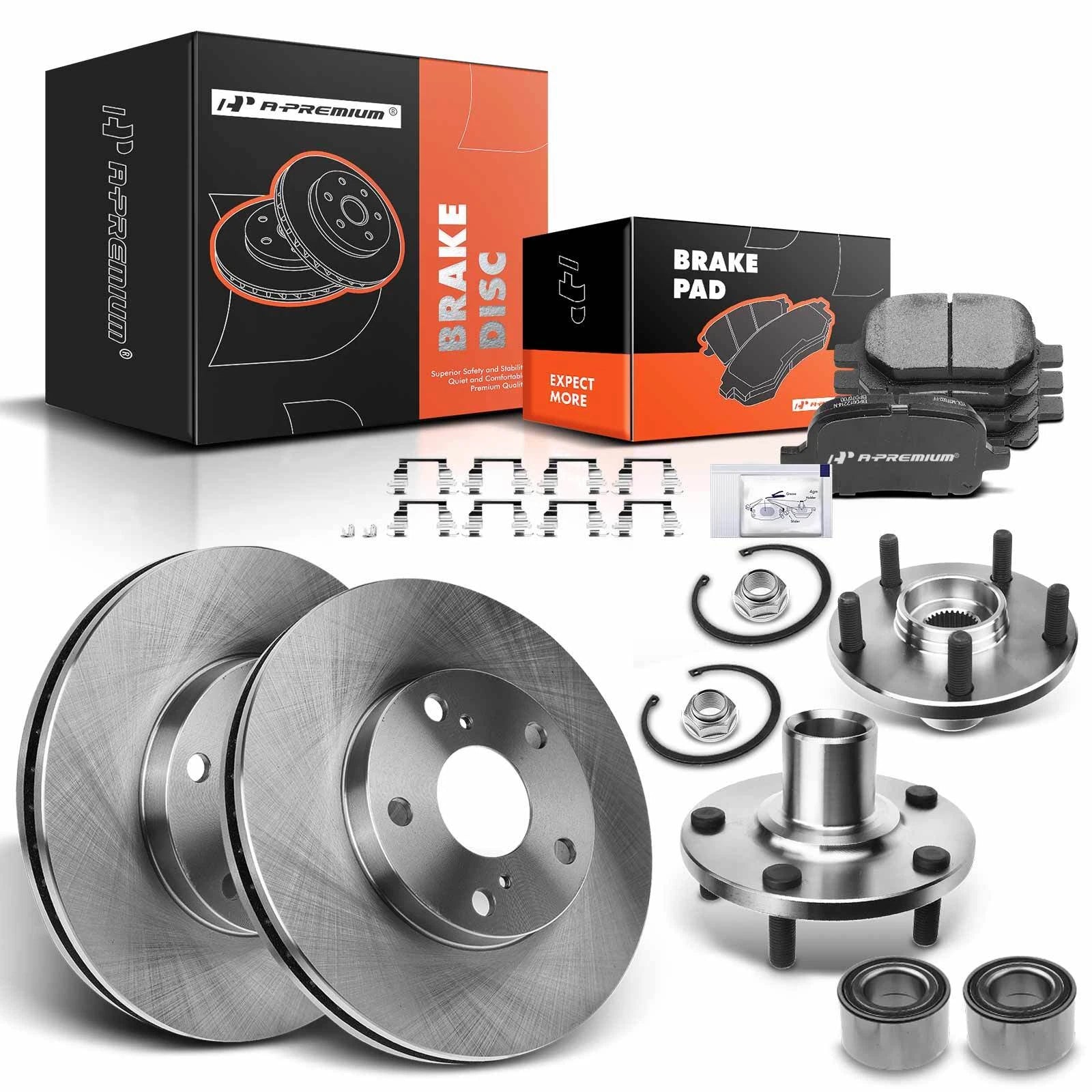 Front Disc Brake Rotors & Pads for Toyota Avalon Camry (2008-2011)