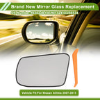 Set of 1 Left Driver Side Mirror Glass for Nissan Altima (2007–2013) No. 96302JB15E