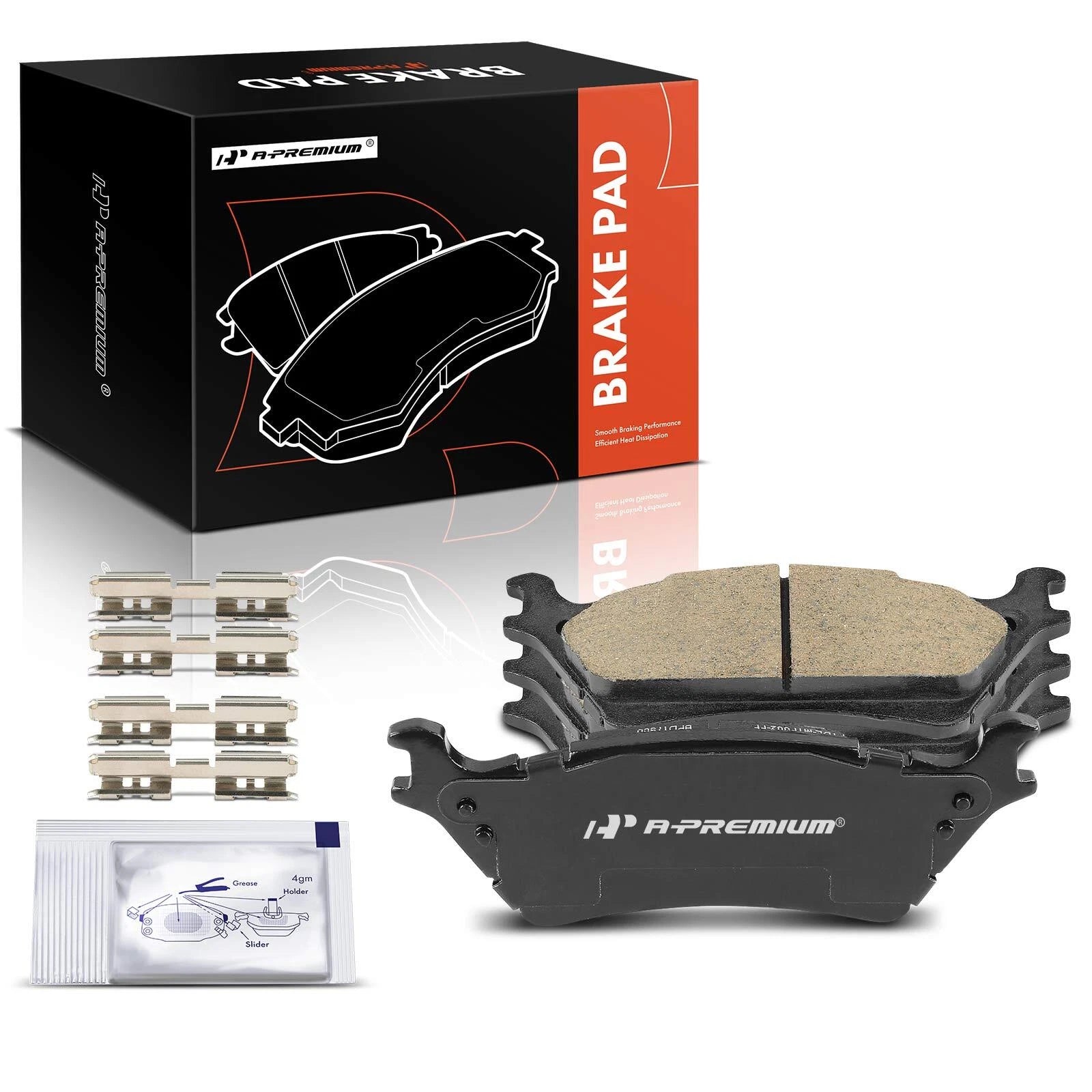 Set of 4 Rear Ceramic Brake Pads for Ford F-150, Expedition (2015–2019)
