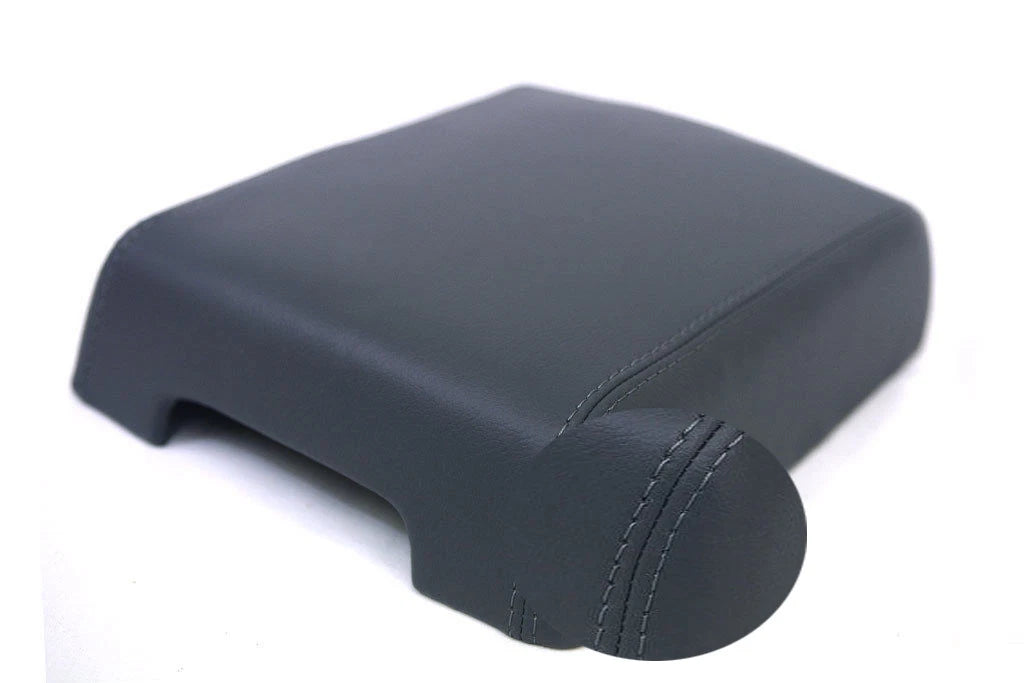 Center Console Armrest Cover for VW Touareg (2004–2010) Dark Gray Leather