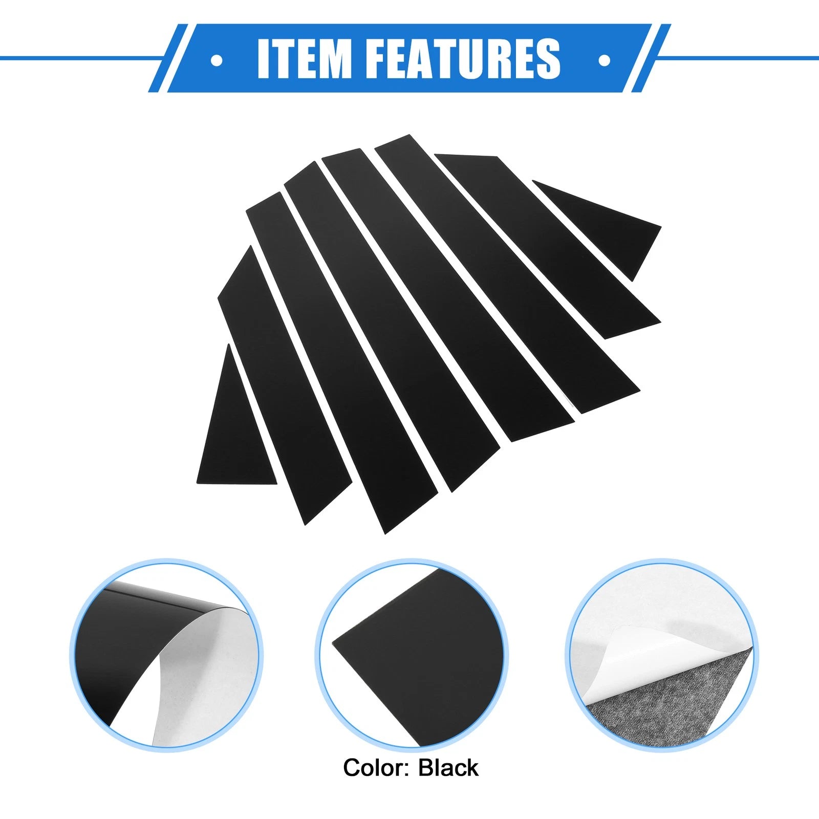 8 Pcs Pillar Posts Trim Cover for Nissan Altima (2013–2018) Black