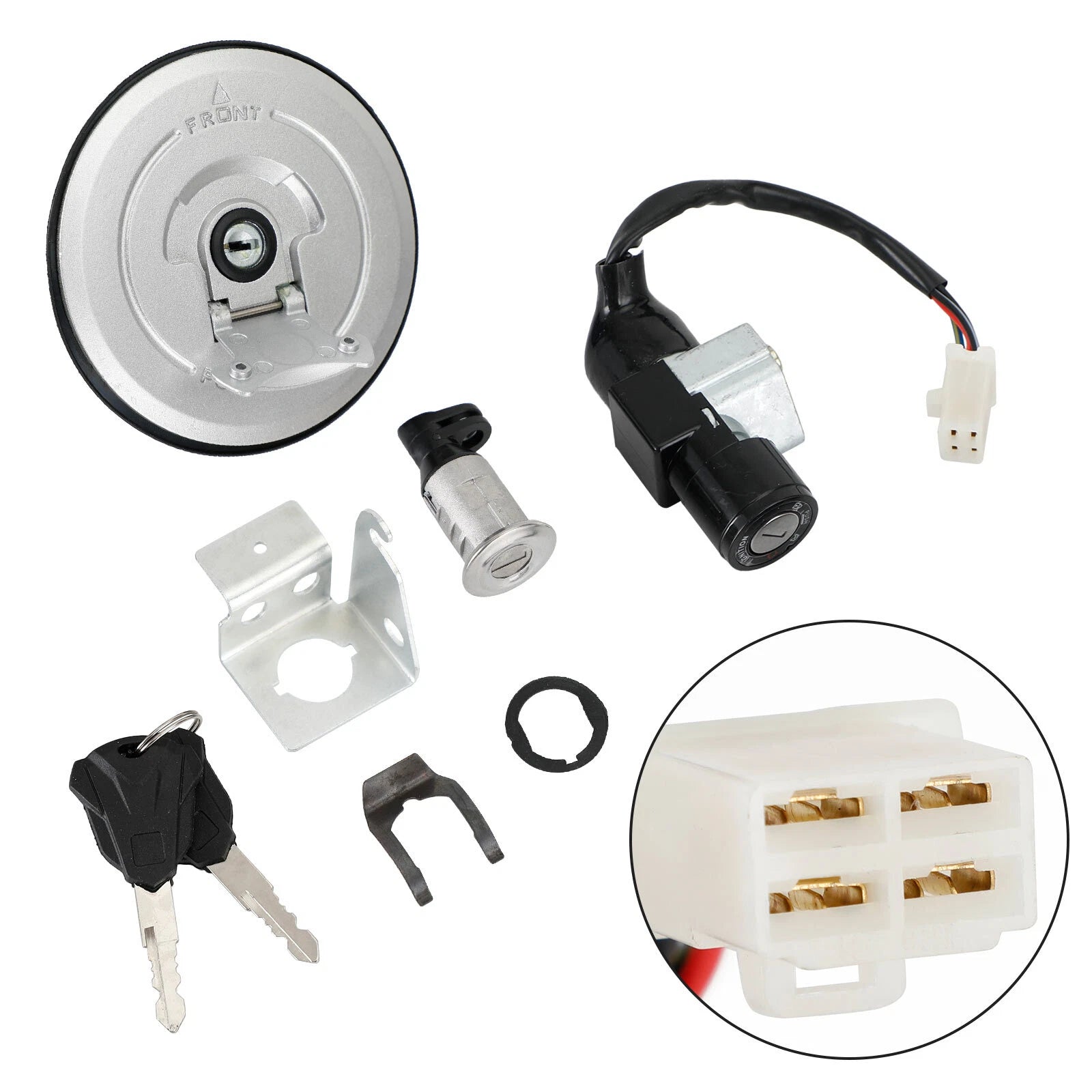 Ignition Switch Fuel Gas Cap Key Lock Set for Honda MSX125 GROM125 (2014–2015)