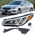Headlight Assembly for Hyundai Sonata (2015–2017) Left Driver Halogen