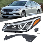 Headlight Assembly for Hyundai Sonata (2015–2017) Left Driver Halogen