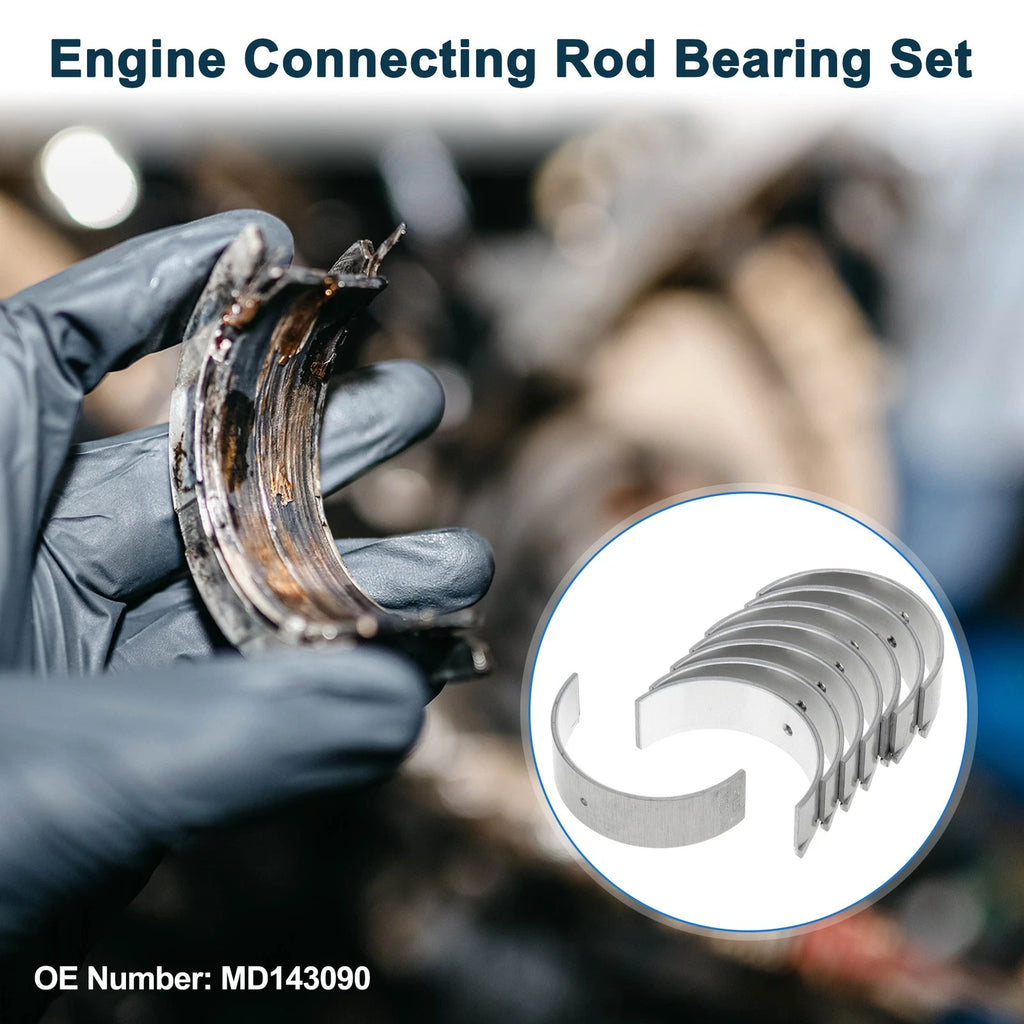 Set of 8 Connecting Rod Bearings for Mitsubishi  No.MD143090