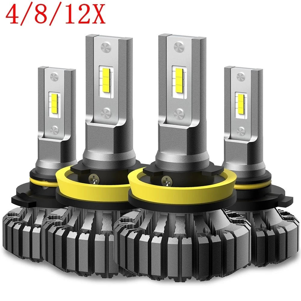 Set of 4 LED Headlight Bulbs Conversion Kit 9005 H11 for