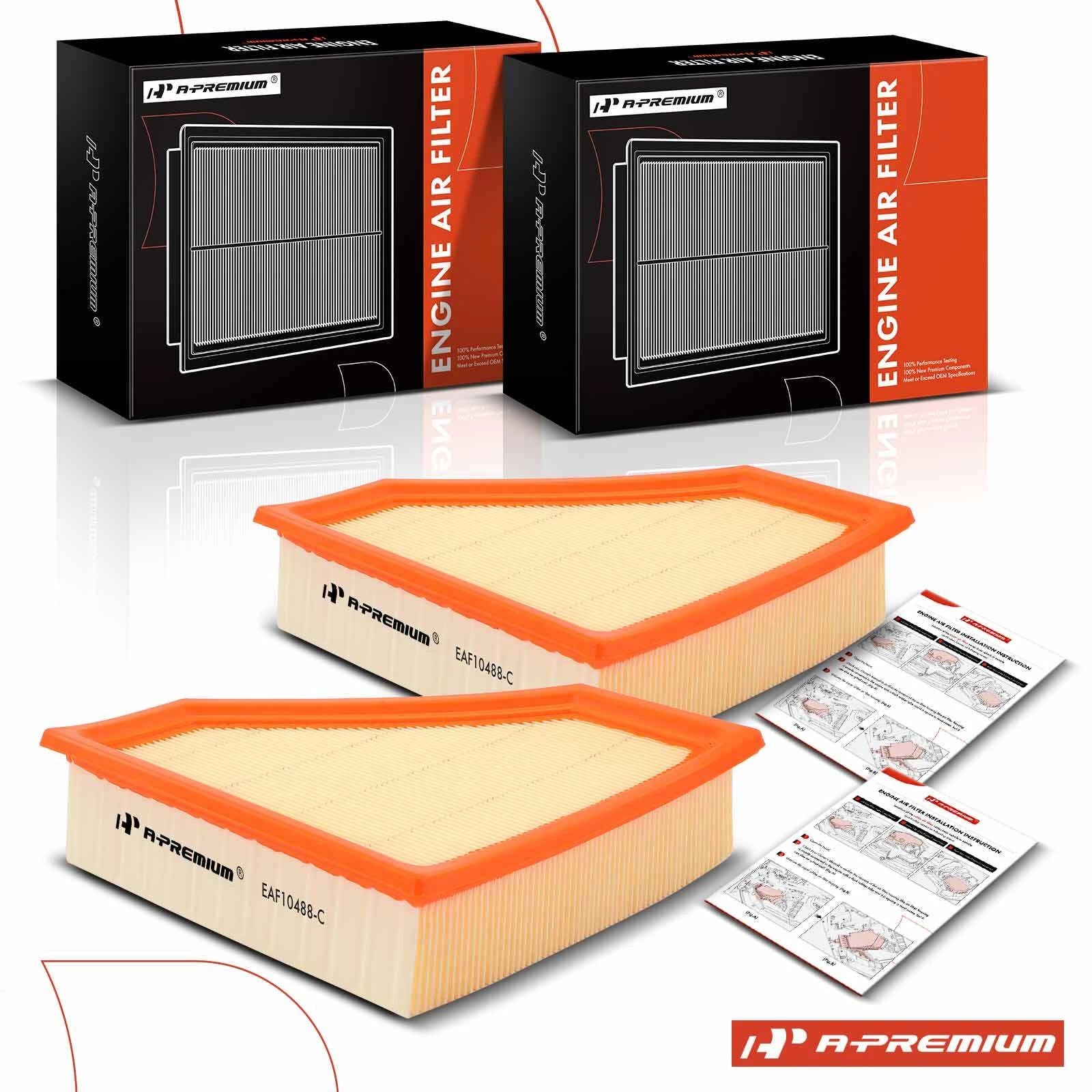 2X Engine Air Filter for Ford Focus (2008–2011) L4 2.0L Flexible Panel
