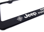 License Plate Frame Black OEM Replacement with Jeep Script Logo for Jeep Wrangler (2007–2026)
