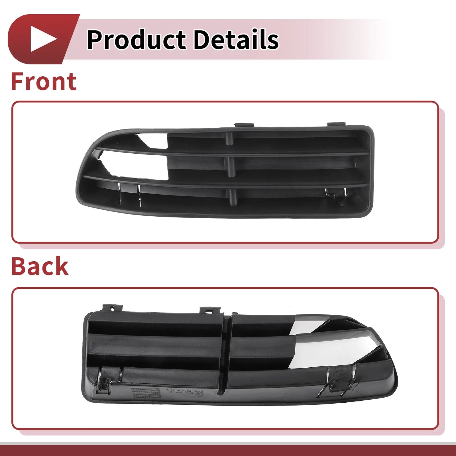 1 Pc Fog Light Grill for Volkswagen Jetta (1999–2005) No. 1J5853665B