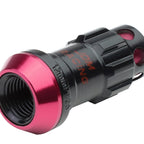 20Pcs Pink Aluminum M12x1.25 Close-End Rim Lug & Lock Nuts for Universal