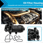 Oil Filter Housing 03L115389H for VW Audi Seat Skoda A1 A4 A5 A6 Q3 Q5 (2003–2023)