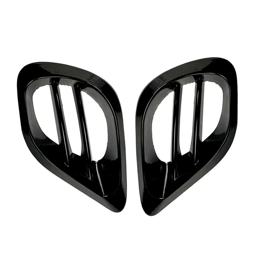 Black Front Bumper Fog Grill Trim for Mercedes Benz W213 E-Class (2020+)