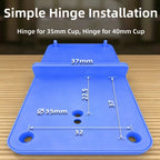 Plastic Hinge Hole Locator for Cabinet Doors (35mm, 40mm)