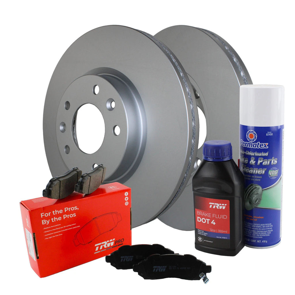 Front Brake Kit with 299mm Rotors & TRW Pro Ceramic Pads for Fusion MKZ Zephyr (2006–2012)