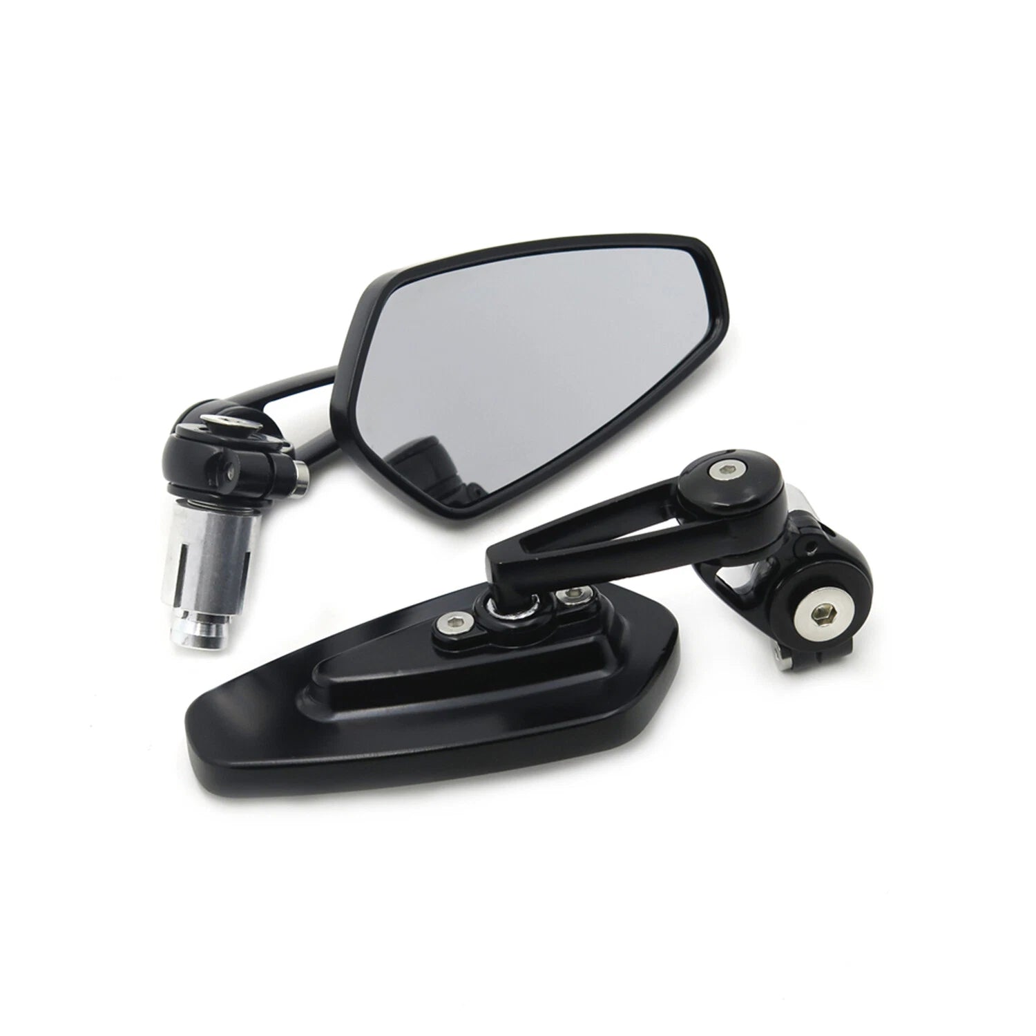 1" 25mm CNC Aluminum Handle Bar End Rearview Side Mirrors for Universal Motorcycle