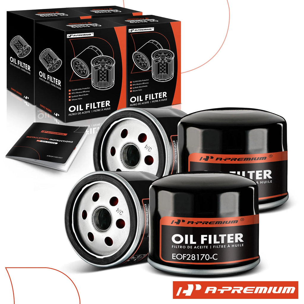 Set of 4 Engine Oil Filters for BMW I01 i3 (2014–2021) i3s (2018–2021)