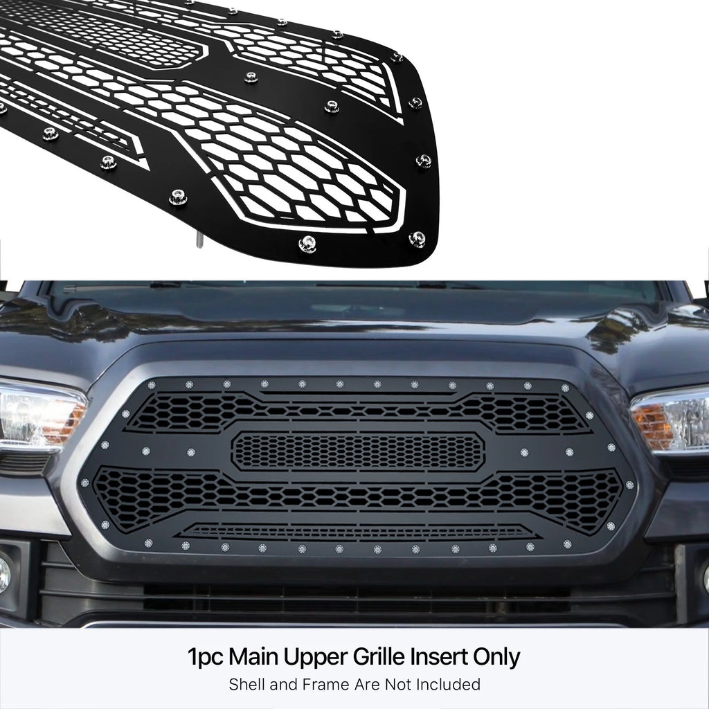 Stainless Black Laser Cut Grille Insert for Toyota Tacoma (2016-2017)