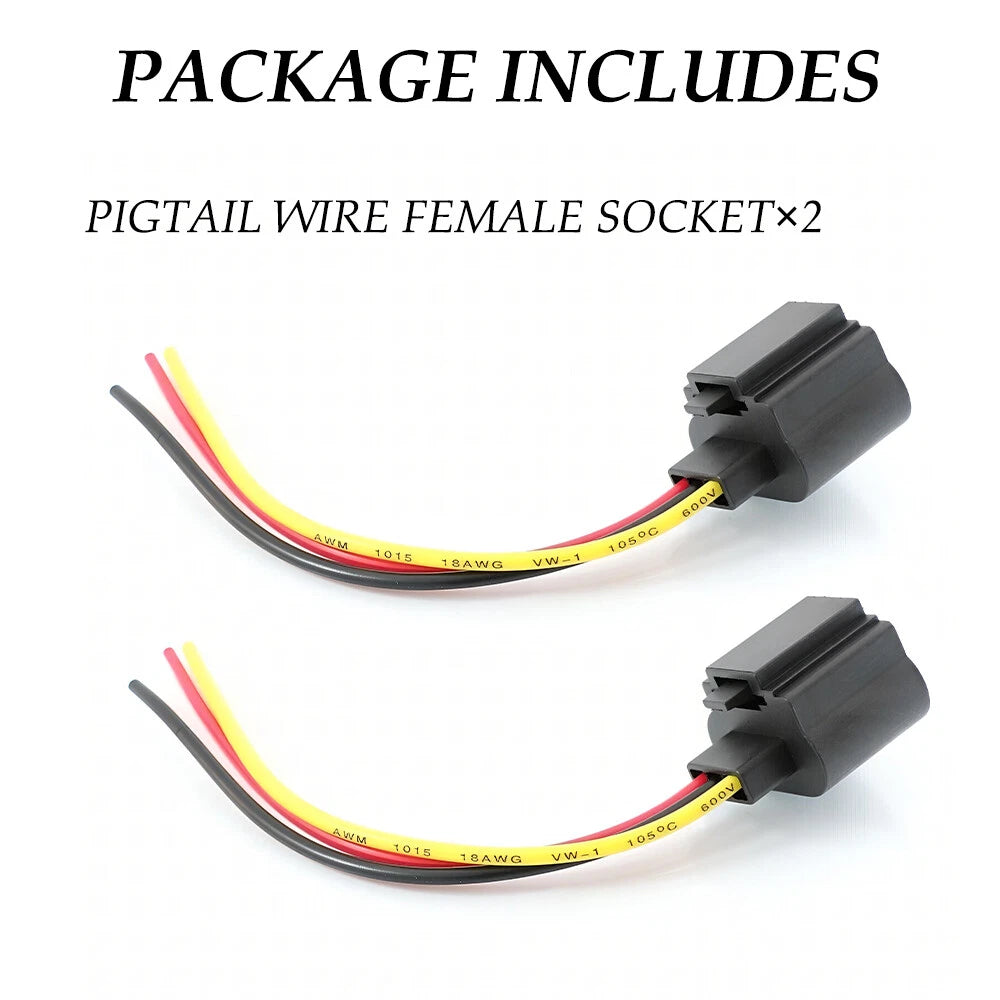 Headlight Bulb Harness Connector Pigtail for Make Model