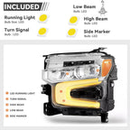 LED Headlight with Chrome Bezel for Chevy Silverado 1500 LT/RST (2022–2026)