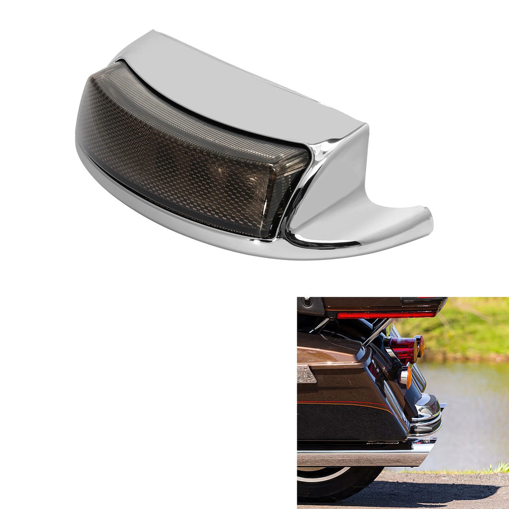 Chrome Rear Fender Tip Brake Light Smoke Lens for Harley Electra Glide (2010–2016)