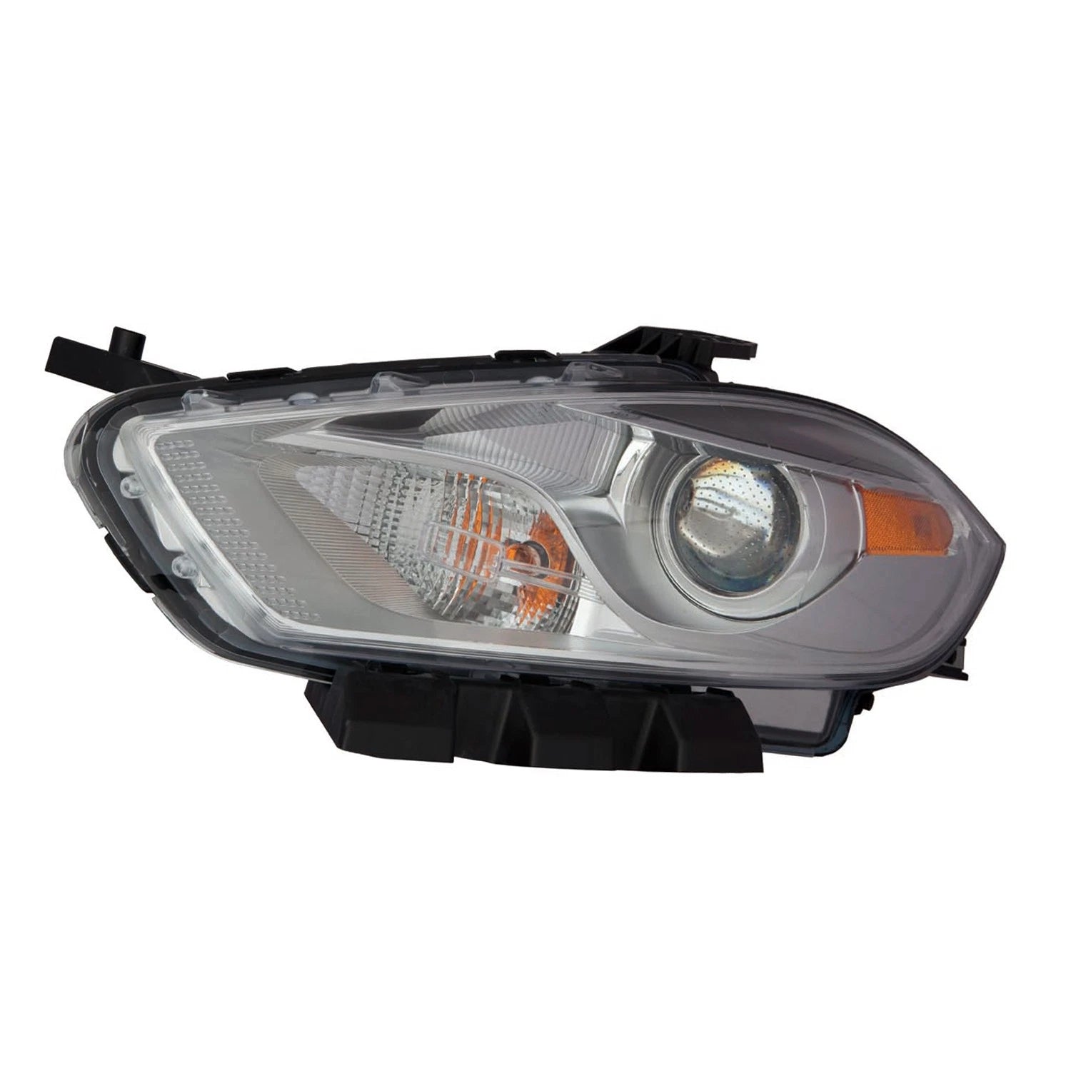 Halogen Headlight Driver Side Replacement w Chrome Bezel for Dodge (2011–2019)