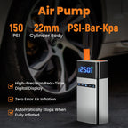 2500A Car Jump Starter with Digital Tire Inflator for 12V Vehicles