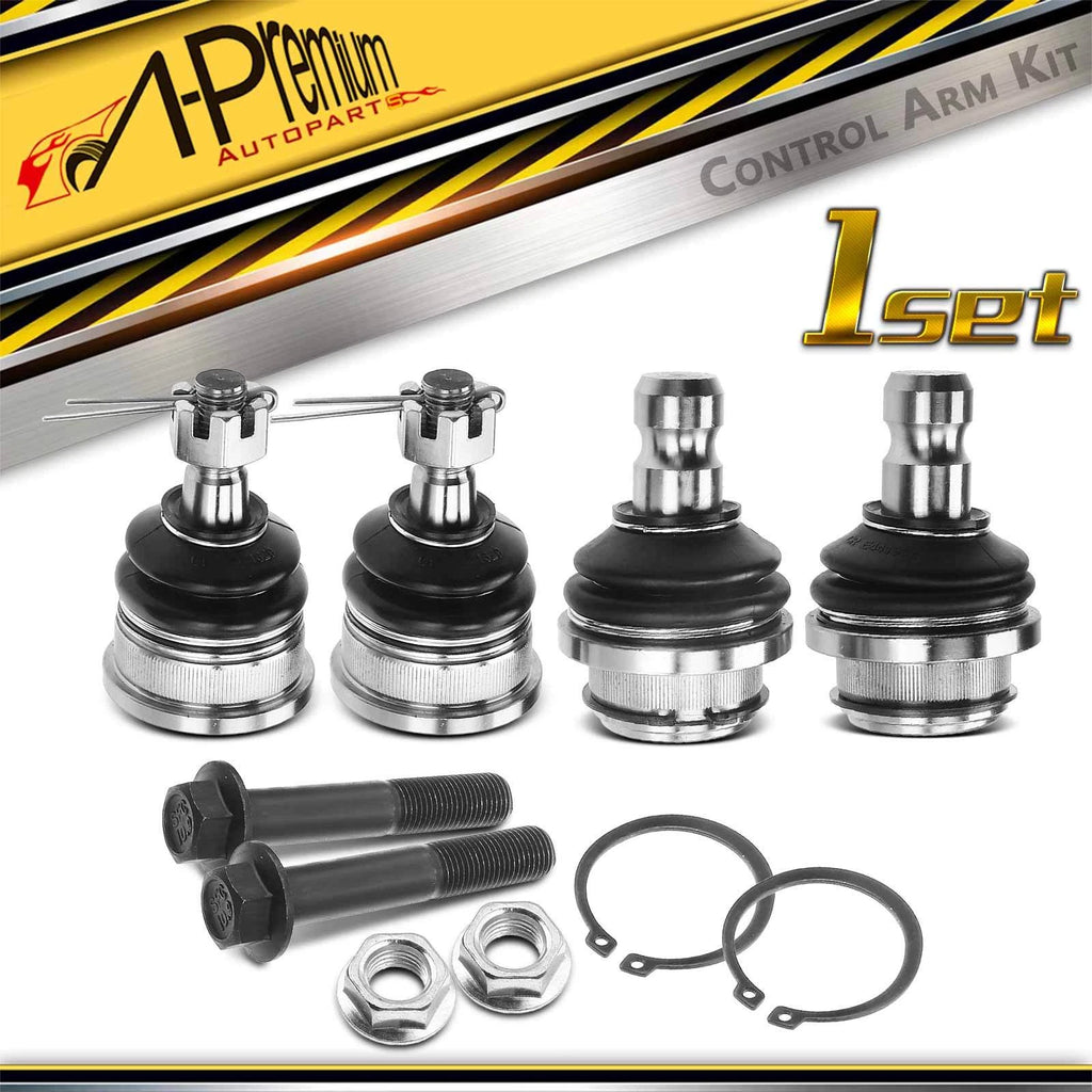 Set of 4 Front Upper & Lower Ball Joints for Nissan Frontier Pathfinder (2005–2015)
