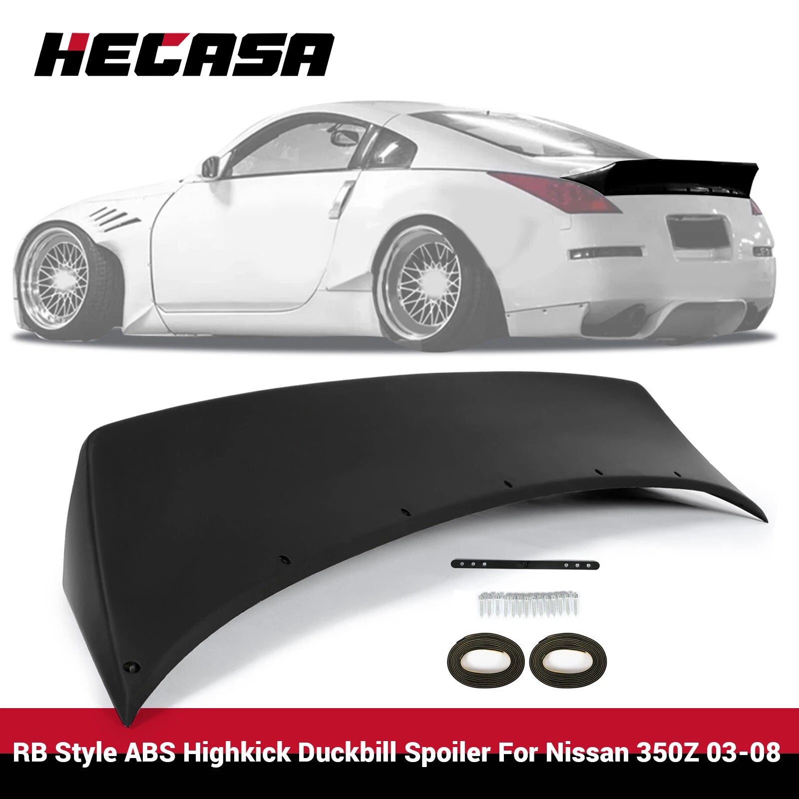 RB Style ABS Painted Trunk Duckbill Spoiler Wing for Nissan 350Z Z33 (2003–2008)