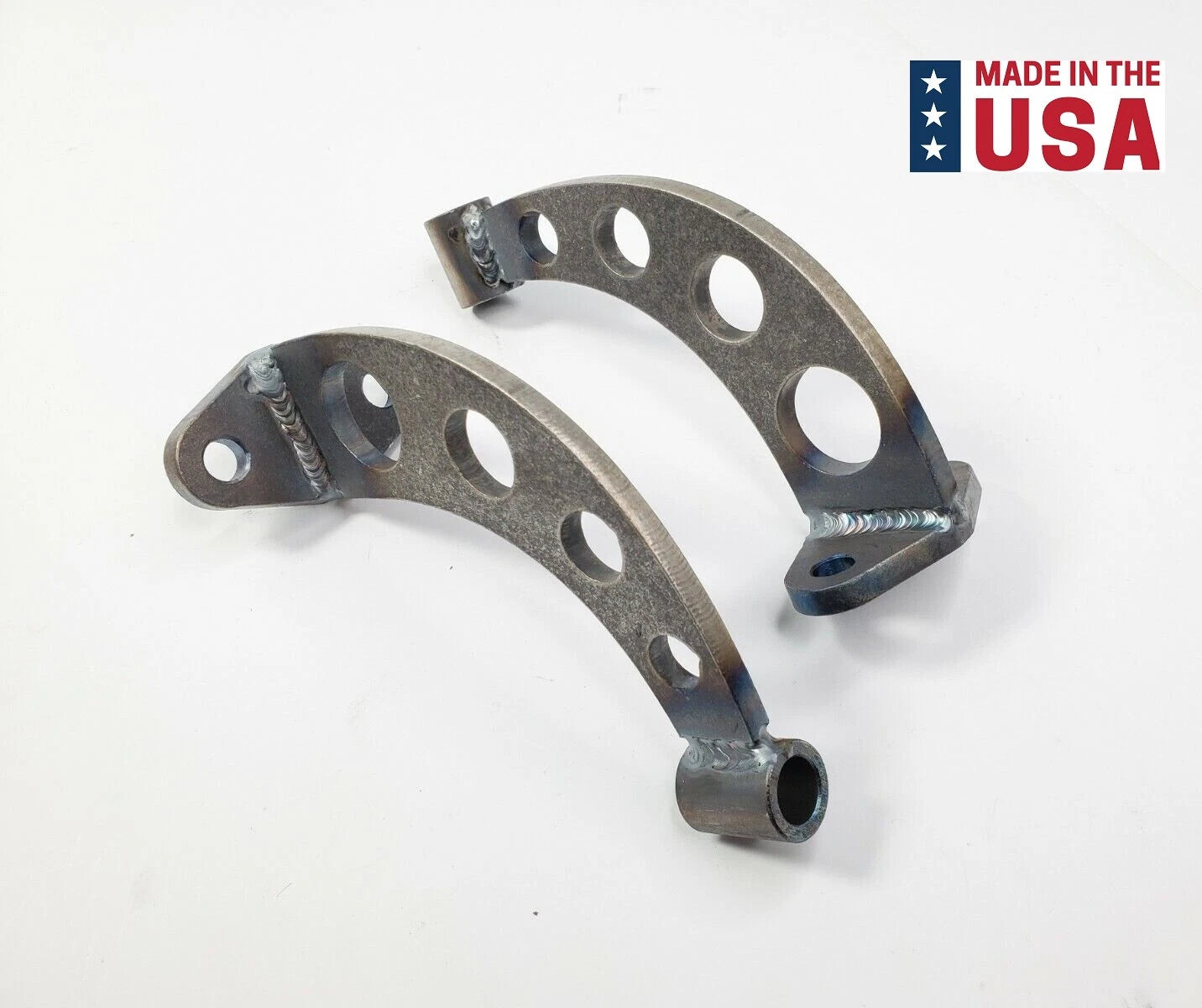 Drilled Headlight Stands Mount Pair for Hot Rods (Custom Steel Frame)