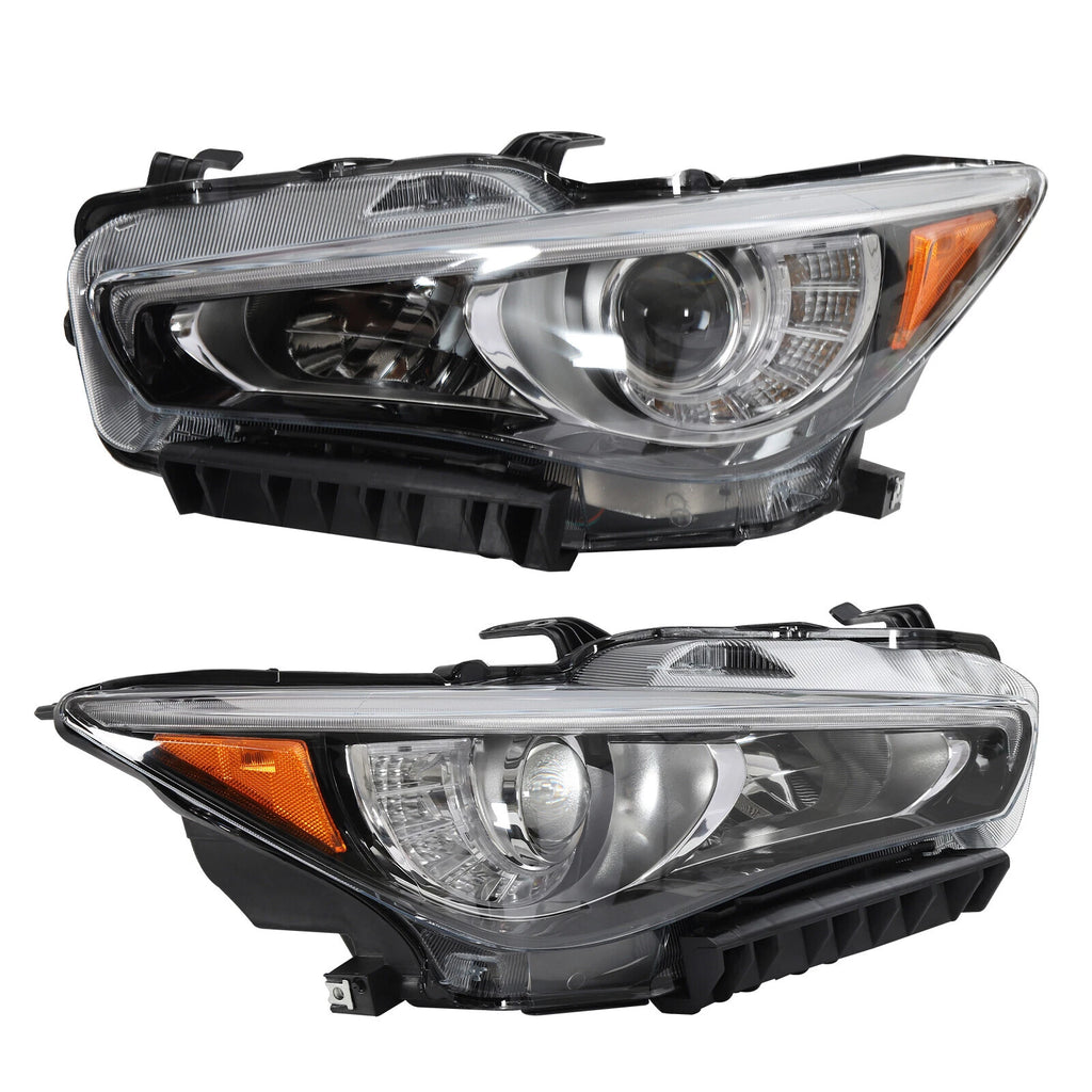 Full LED Headlight Assembly for Infiniti Q50 (2014–2022) Left+Right Pair