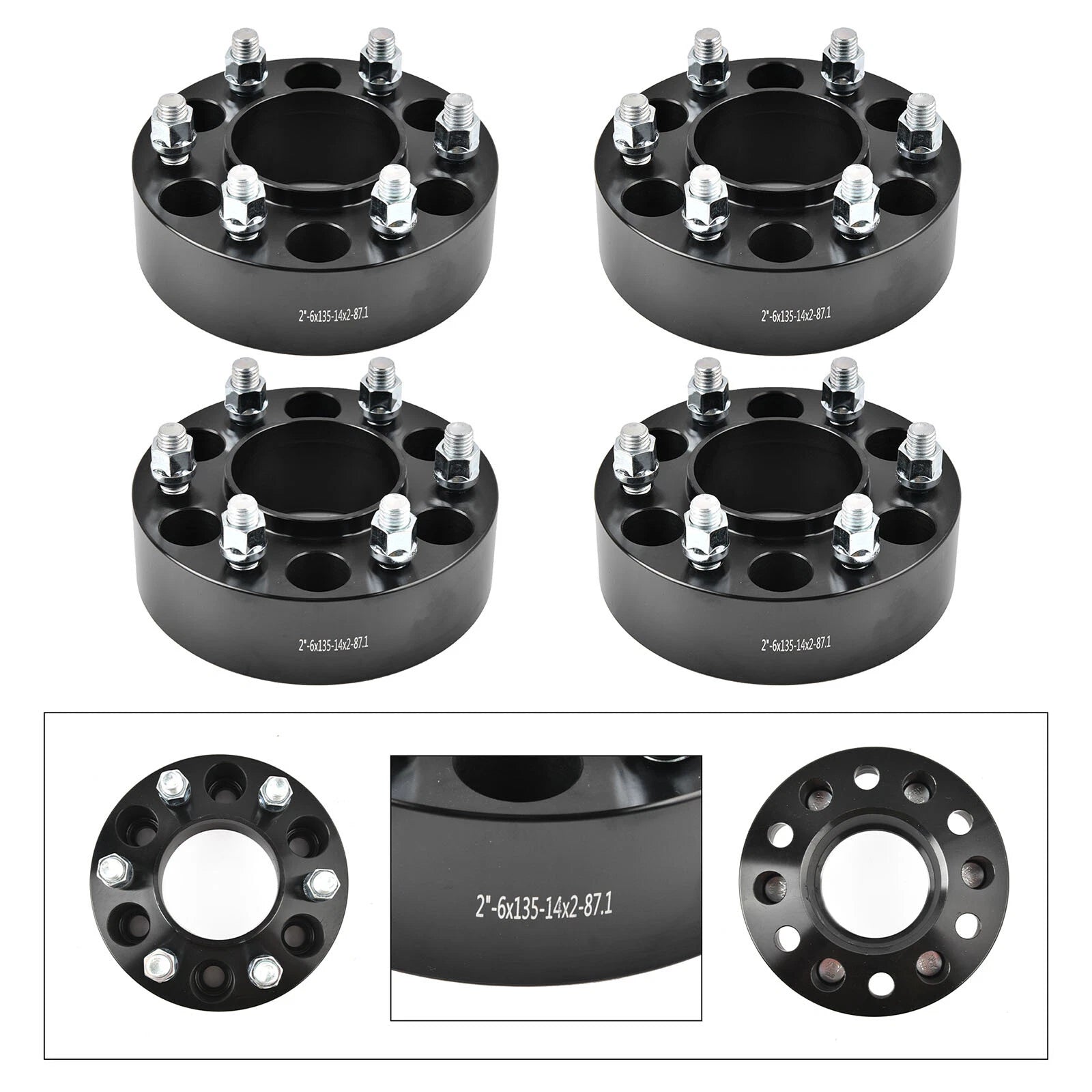 2" 6x135 Hub Centric Wheel Spacers for 2003–2014 Ford F-150 & Expedition (4 Pack)