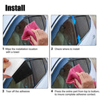 10 x Door Cover Panel Pillar Stickers for Dodge Grand Caravan (2011-2020)