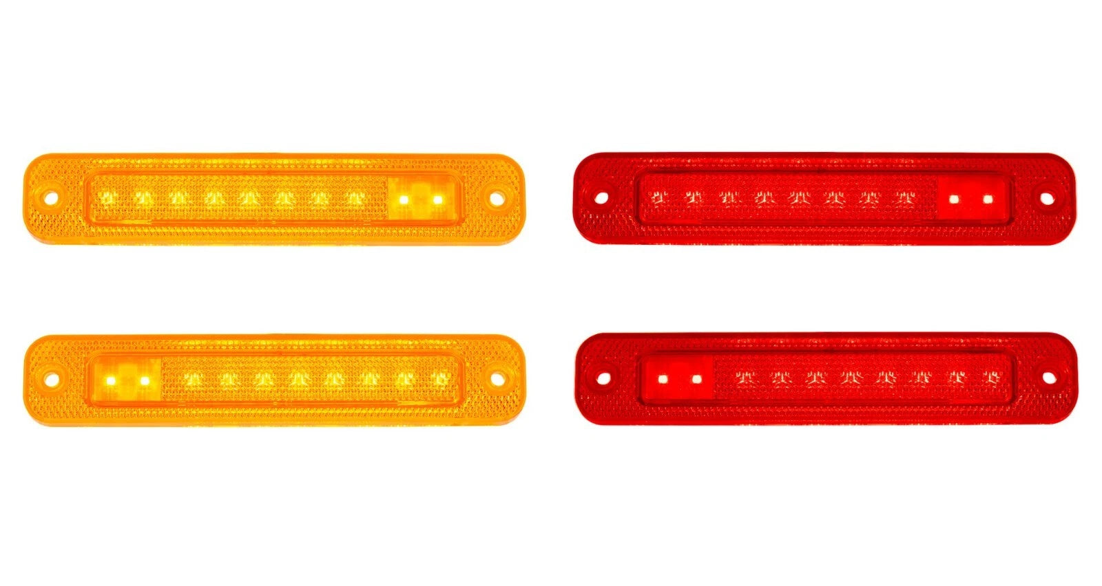 LED Side Marker Light Assemblies Set of 4 for 1978–1979 Ford Bronco