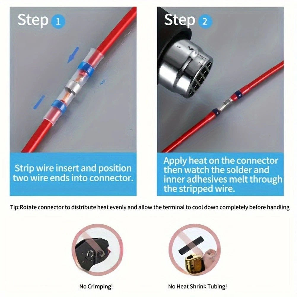 960pc Heat Shrink Butt Crimp Terminals Electrical Connectors for Automotive