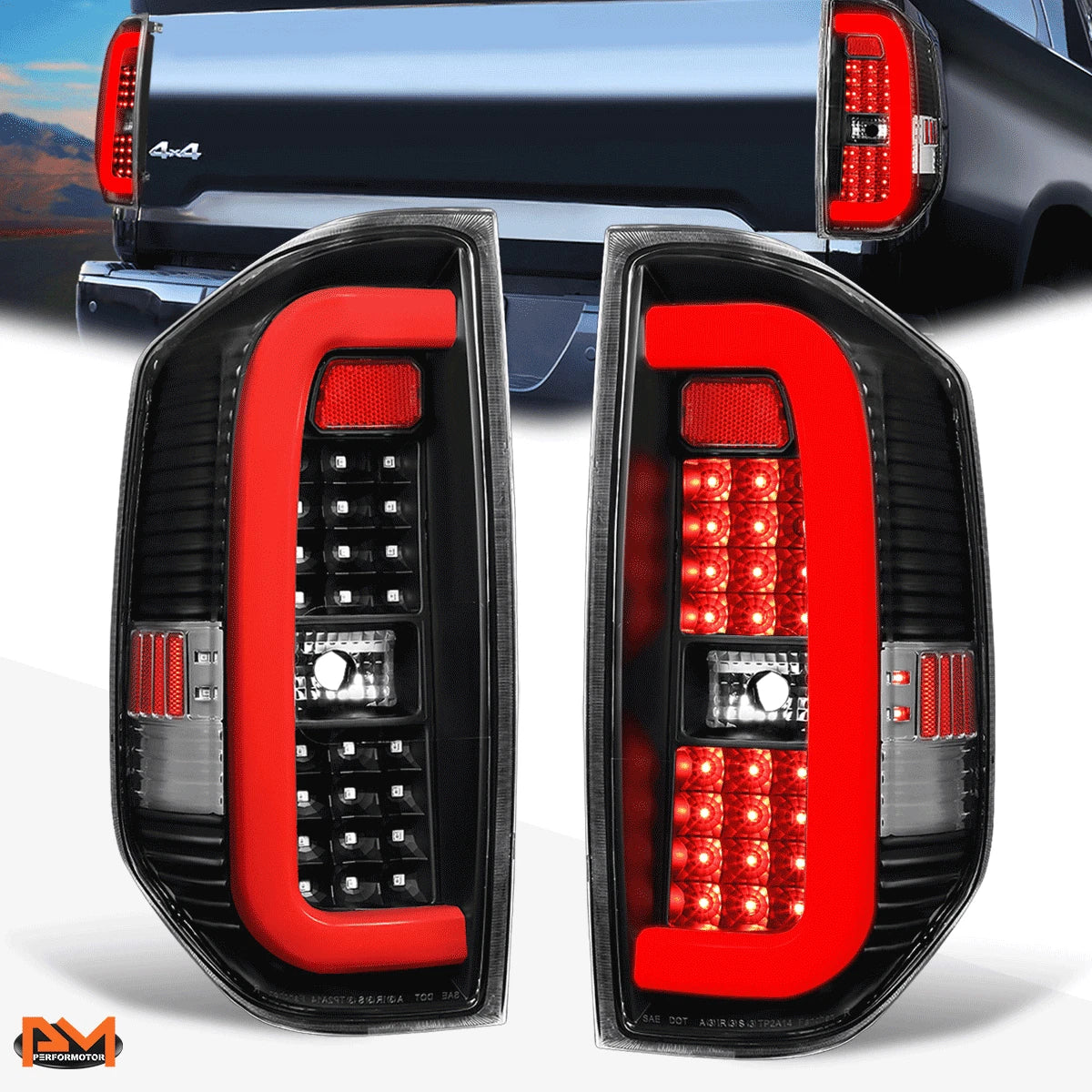 3D LED Tube Bar Tail Light for Tundra (2014–2021)