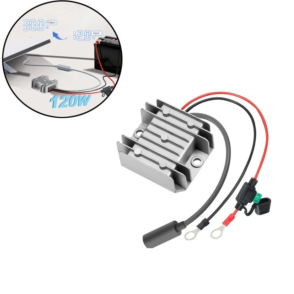 Boost Converter 12V to 30V for Solar Starlink Systems (IP67 Rated)