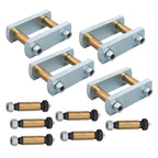 Set of 4 Greasable Shackle Spring Bolt Links for Tandem Axle Trailer