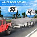 Pontoon Boat Cover Waterproof for 21-24ft Boats (Beam Width up to 104")