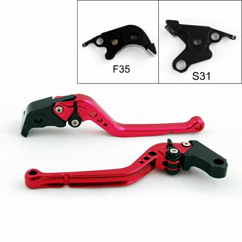 Long Brake Clutch Levers for Suzuki B-King (2008–2011) Red T9