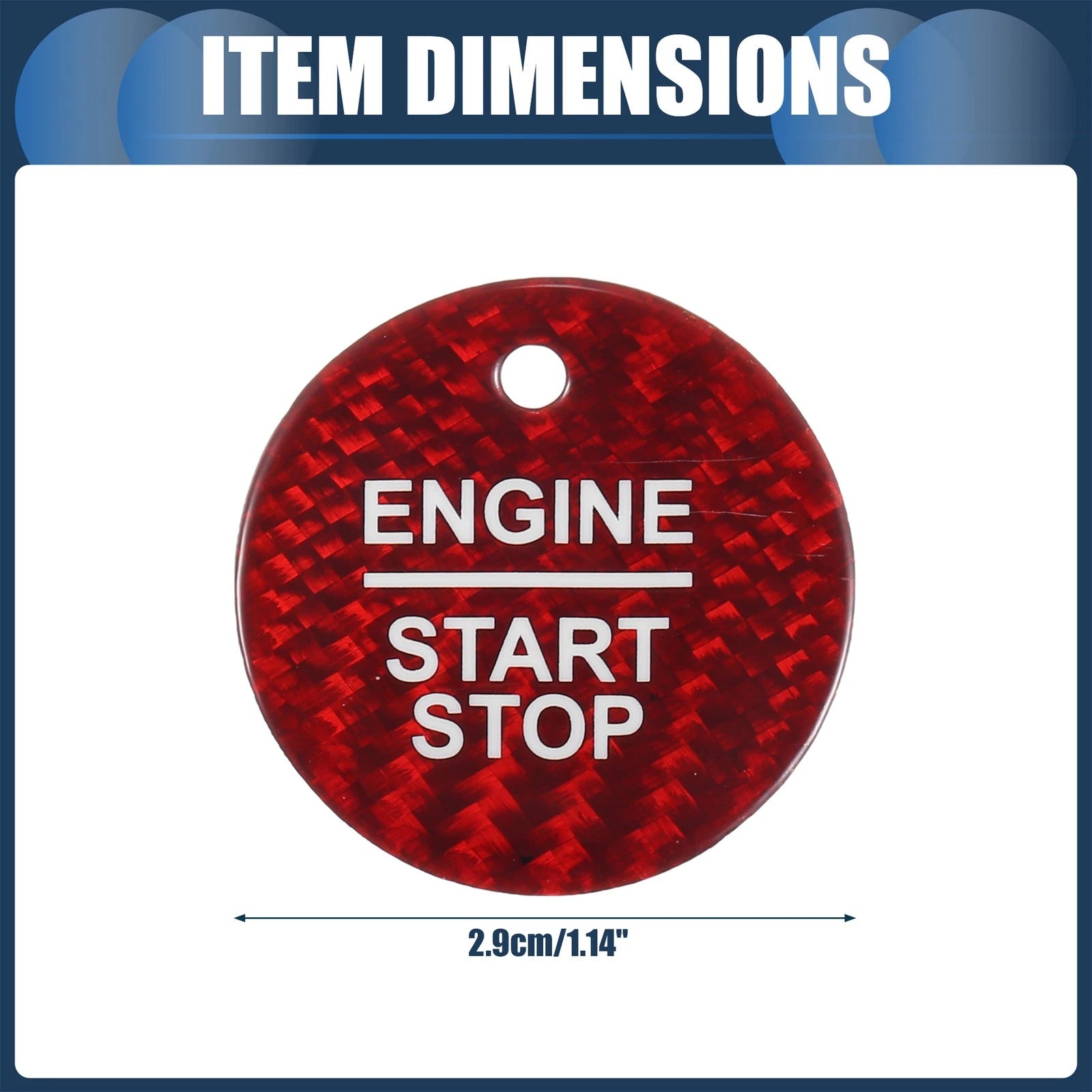 Engine Start Stop Button Cover for Ford (Red)