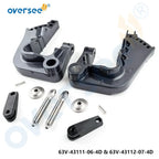 Set of 2 Bracket Clamp for Yamaha 2T 9.9HP 15HP Outboard Motor (63V-43111, 63V-43112)