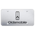 Rocket Logo on Brushed Stainless Steel License Plate for 88 Oldsmobile