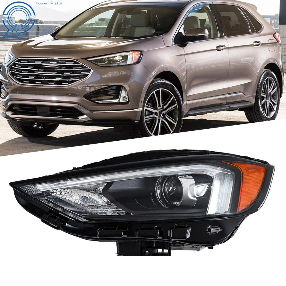 LED Headlight Assembly for Ford Edge (2019–2023) Black Housing Set Left