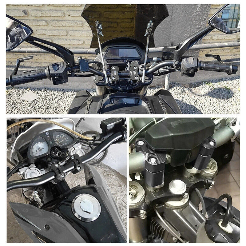 HandleBar Fat Bar Mount Clamps Risers Adaptor 7/8" to 1 1/8" for Dirt Pit Bike