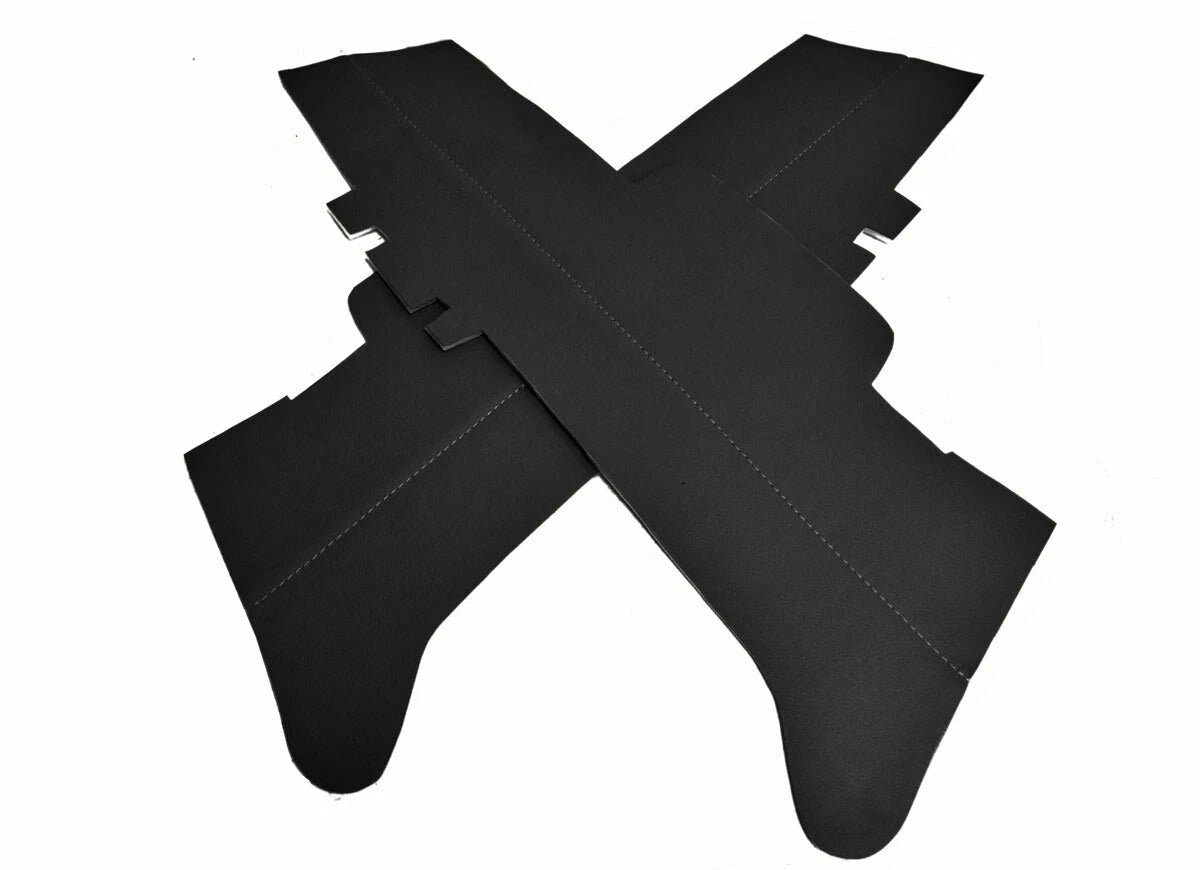 Door Panel Cover Skin for Acura TL (2009–2014) Black PVC Leather