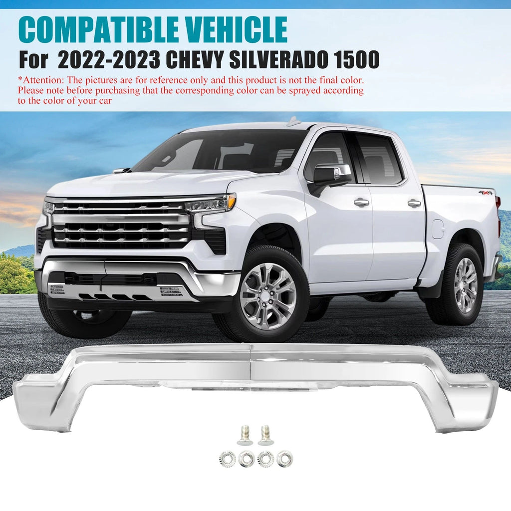 Chrome Steel Front Bumper for Chevy Silverado 1500 (2022–2023)