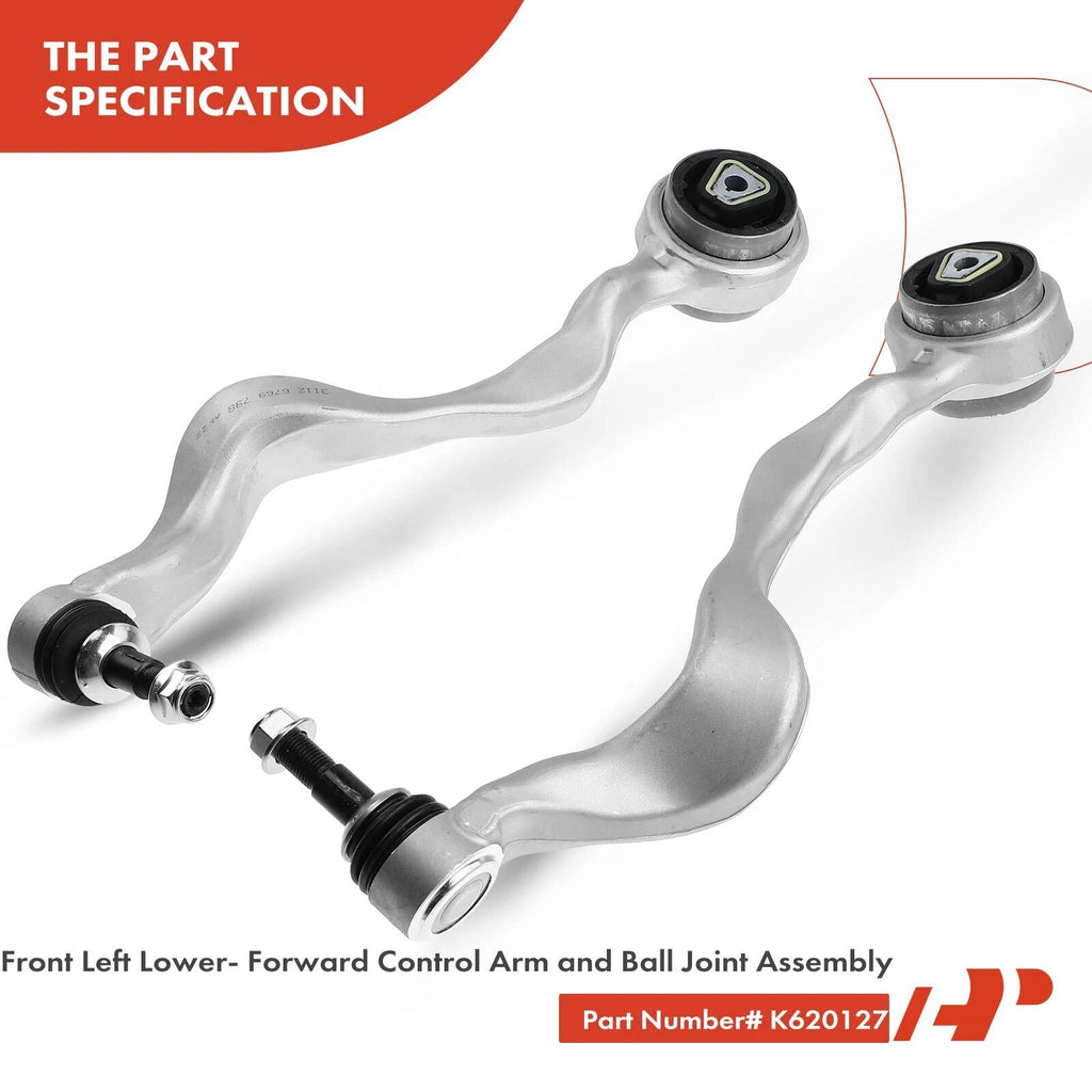 Set of 4 Front Control Arms with Ball Joints for BMW E82 128i 135i (2008–2013)