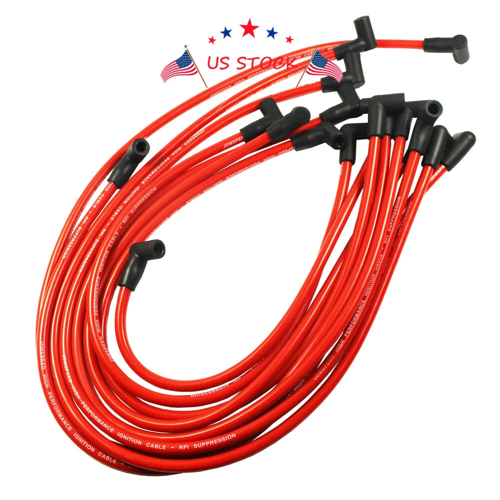 Set of 8 HEI Spark Plug Wires for Chevy BBC SBC 350 383 454 (1970–1995)