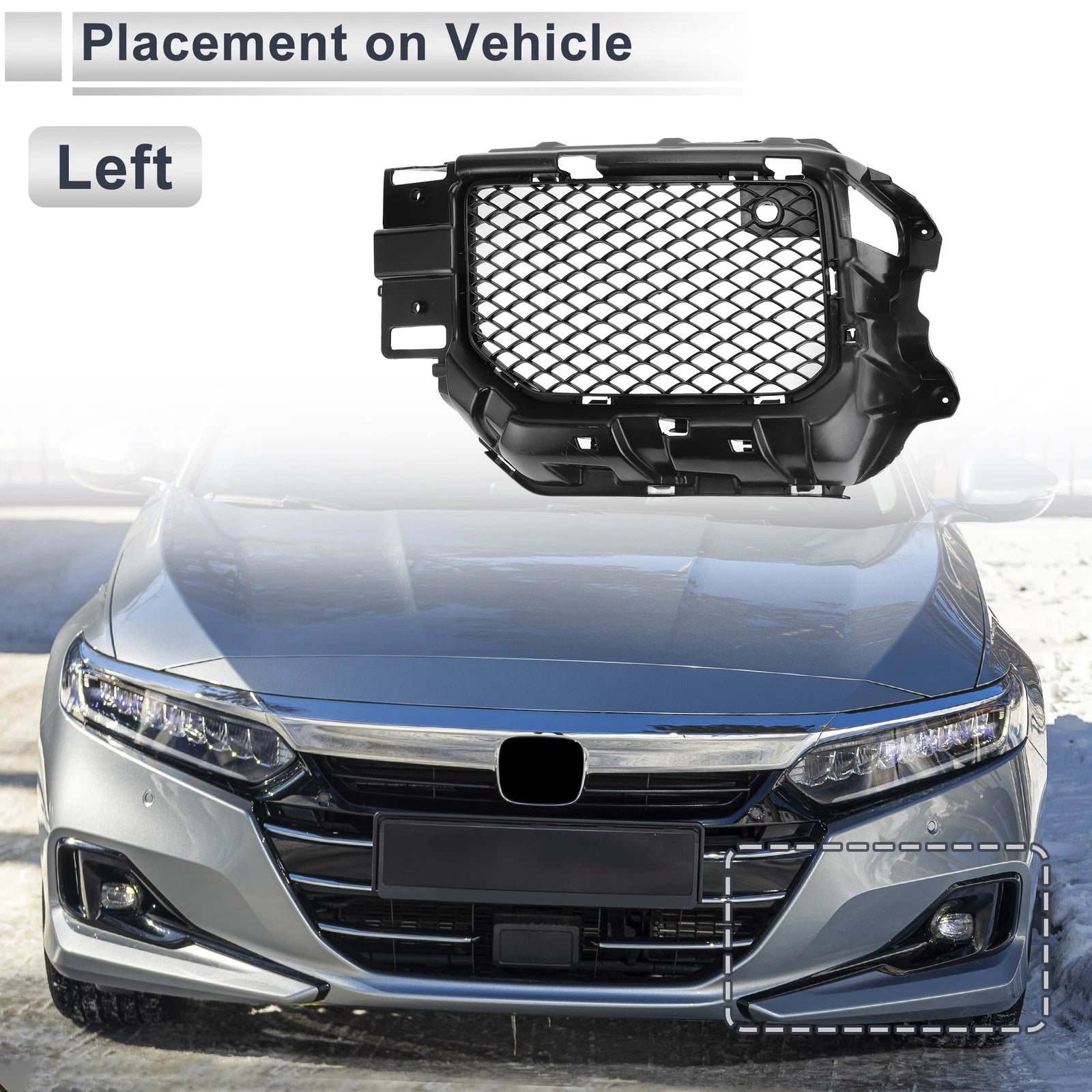 1 Pc Fog Light Grill for Mercedes-Benz (No.4638850154) (2019–2023) Black