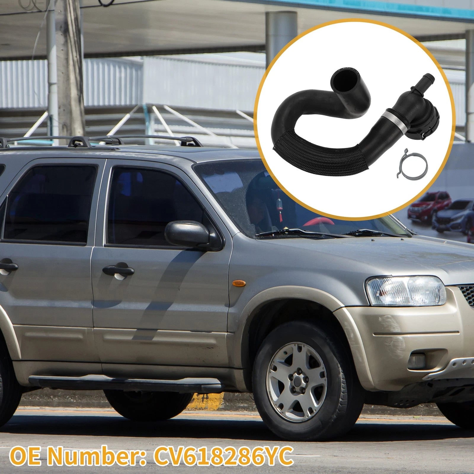 Upper Radiator Hose for Ford Escape 2.0L (2013–2016) No.CV618286YC Rubber